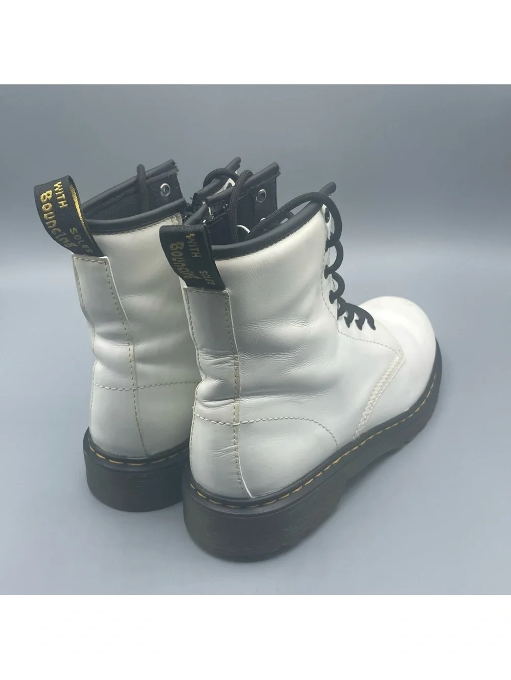 Dr. Martens White Lace-Up Boots